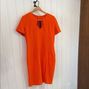 St. John Vibrant Orange Mini Dress